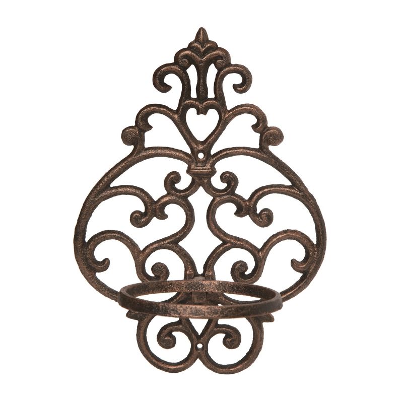 Transpac Metal 13 in. Brown Spring Wide Wall Plant Holder, 1 of 3