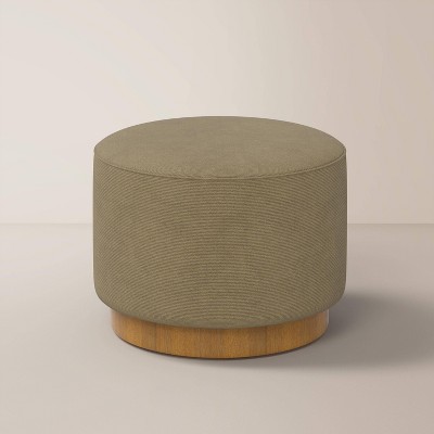 Round Ottoman with Plinth Base - Hearth & Hand™ with Magnolia
