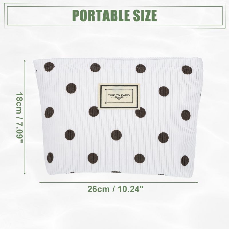 Unique Bargains Portable Corduroy Polka Dot Makeup Bags and Organizers 1 Pc, 4 of 7