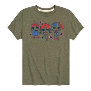 Boys' - LOL Surprise! - LOL Red Blue Stars Short Sleeve Graphic T-Shirt - 1 of 4