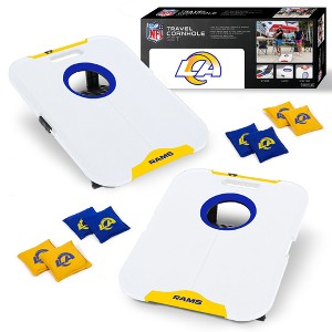 NFL Los Angeles Rams All-Weather Travel Cornhole Set - 1 of 4