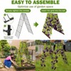 2pcs Garden Trellis Support for Climbing Plants, A-Frame Climbing Cucumber Rack with Clips, Spiral Connectors for Vegetables, Flowers - 4 of 4