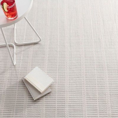 Platinum Stripe Handwoven Indoor/Outdoor Rug 2' x 3'