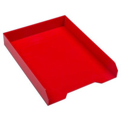 JAM Paper 2pk Stackable Desktop Paper Trays Red