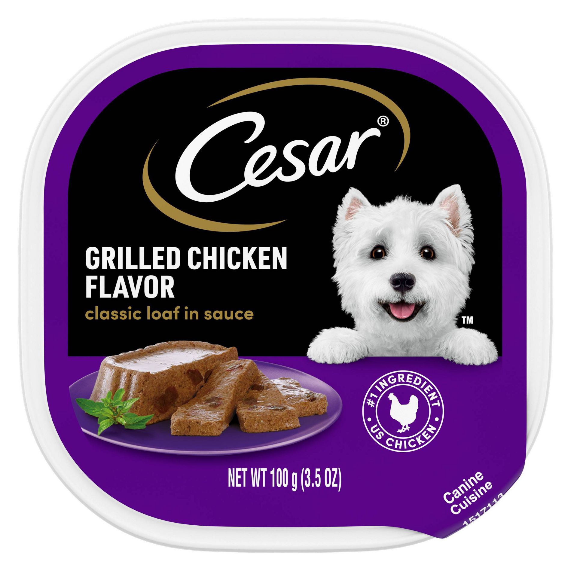 Cesar Classic Loaf in Sauce Grilled Chicken and Gravy Flavor Small Breed Wet Dog Food - 3.5oz