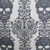 Chery Life Damask Throw Pillow ¨C Black & White Cotton Linen - 4 of 4
