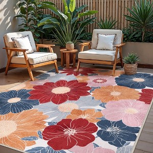 Abynow Geometric Waterproof Outdoor Area Rug - 1 of 4