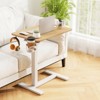Tangkula Mobile Standing Desk Height Adjustable Overbed Bedside Table w/ Cup Holder & Headphone Hook - 2 of 4