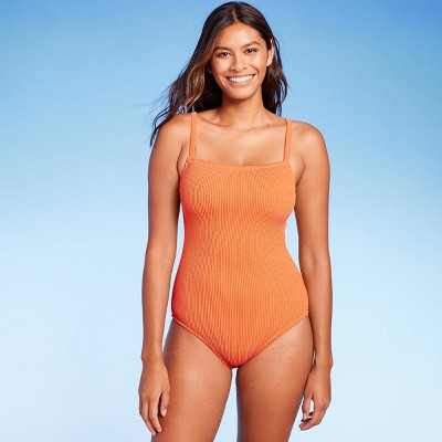 orange one piece swimsuit target