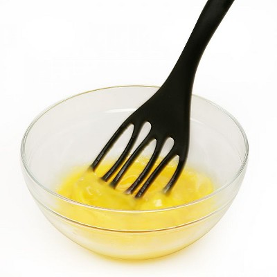 Black Nylon Jumbo Fork and Whisk Combo Kitchen Tool
