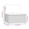 vidaXL Patio Middle Sofa with Cushions, Brown Poly Rattan, Sturdy Powder-Coated Steel Frame, Weather Resistant, Trendy Design, Easy Assembly - 4 of 4