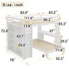 Queen Over Twin Bunk Bed with Dismountable Lower Bed and Desk - 4 of 4