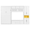 Polibi Twin Size Wooden Murphy Bed with TV Stand, Cabinets, Flip-Up Storage & Drawers - 4 of 4