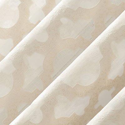 Cream Sheer Polyester Rod Pocket Curtain Panel