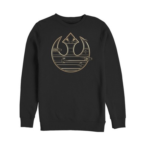 Men s Star Wars The Last Jedi Rebel Logo Streak Sweatshirt Black Large Target