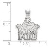 Black Bow Jewelry 14k White Gold Northern Illinois Huskies NCAA Small Pendant - 2 of 3