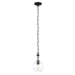 Hampton & Thyme 7" Wide Pendant with Glass Shade - 1 of 4