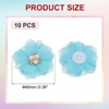 Unique Bargains Rhinestone Pearl Chiffon Flower for DIY Craft Wedding Party 10 Pcs - 2 of 4