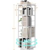 TackView 360°Rotating Bookshelf, 54''Tall Metal Spinning Bookshelf Tower,Industrial Revolving Bookcase Organizer for Home Office - 3 of 4