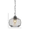 Toltec Lighting Rocklin 1 - Light Pendant in  Brushed Nickel with 8.75" Smoke Shade - 4 of 4