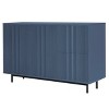 2-Door Wave Pattern Sideboard with 2 Drawers, Storage Cabinet with Adjustable Shelves 4M - ModernLuxe - 4 of 4