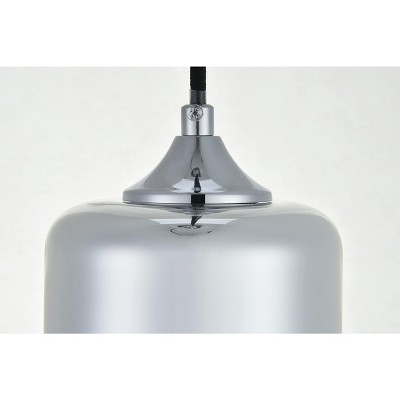 Ashwell Black and Clear Glass Pendant Light