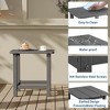 HDPE Adirondack Square Outdoor Side Table,Weather Resistant & Easy Assembly Patio End Tables,Durable Small Patio Table - 3 of 4