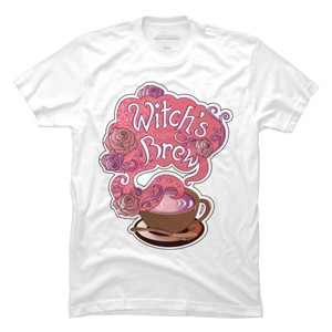 Men's Design By Humans Witch's Brew Cup of Coffee Pretty Halloween Concoction Shirt By TronicTees T-Shirt - 1 of 2