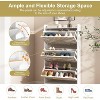 CIPACHO White Slim Hidden Shoe Cabinet with 3 Flip Drawers Metal Legs for Entryway Hallway Living Room - 4 of 4