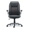 Alera Alera Leithen Bonded Leather Midback Chair, Supports Up to 275 lb, Gray Seat/Back, Silver Base - 2 of 4