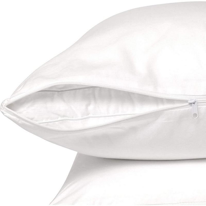 100% Cotton Zippered Pillow Protector (1 pck) Toddler(13"x18") - White, 5 of 8