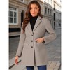 INSPIRE CHIC Women's Notched Lapel Single Breasted Outwear Fall coat - 3 of 4