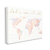 Wall Art by Lil' Rue Let's See It All Pink Map Kids' Unframed Canvas - Stupell Industries: Kids Artwork, MDF, Digital Map - image 2 of 4