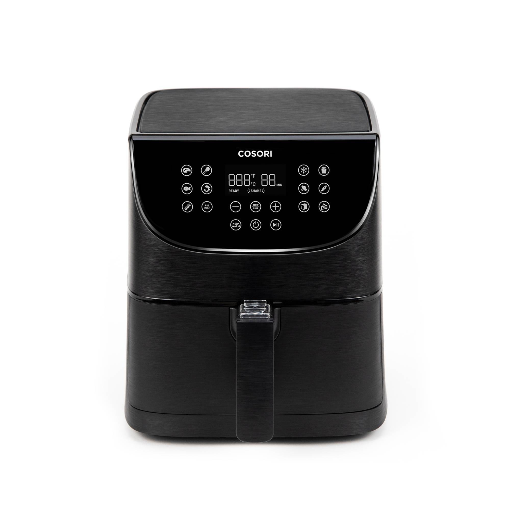 Cosori Pro 3.7qt Digital Air Fryer with Skewer Rack Set - Black
