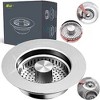 Ridstar 306 Stainless Steel 3-in-1 Clog-Resistant Sink Strainer Basket with Water-Holding and Debris-Filtering Functions-White - 4 of 4
