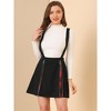 Allegra K Women's Plaid Zipper Removable Straps Overall Suspender Skirt - 2 of 4