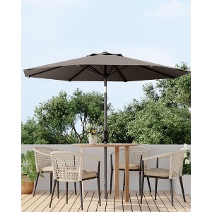 9FT Outdoor Table Patio Umbrella with Button Tilt and Crank Handle for Gardens, Patios, Backyards and Pools - 1 of 4