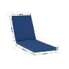Emma and Oliver Outdoor Water-Resistant Chaise Lounge Patio Cushion - 4 of 4