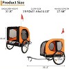 Dog Bike Trailer, Supports Up to 88 Lbs, Pet Stroller Cart Bicycle Carrier with Easy Folding Cart Frame, Quick Release Wheel - 4 of 4