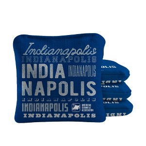 Skip's Garage | Gameday Indianapolis Football Synergy Pro Blue Cornhole Bags (Set of 4) - 1 of 4