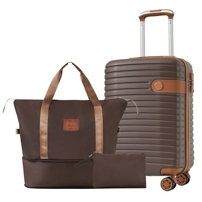 YONWAY 3 Piece Luggage Set, Lightweight Hardshell ABS Carry-On Set, with Wheels & TSA Lock, 22x14x9 Airline Approved