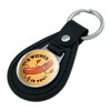 A Wiener Winner Is You Hot Dog Funny Humor Black Leather Keychain - 2 of 3