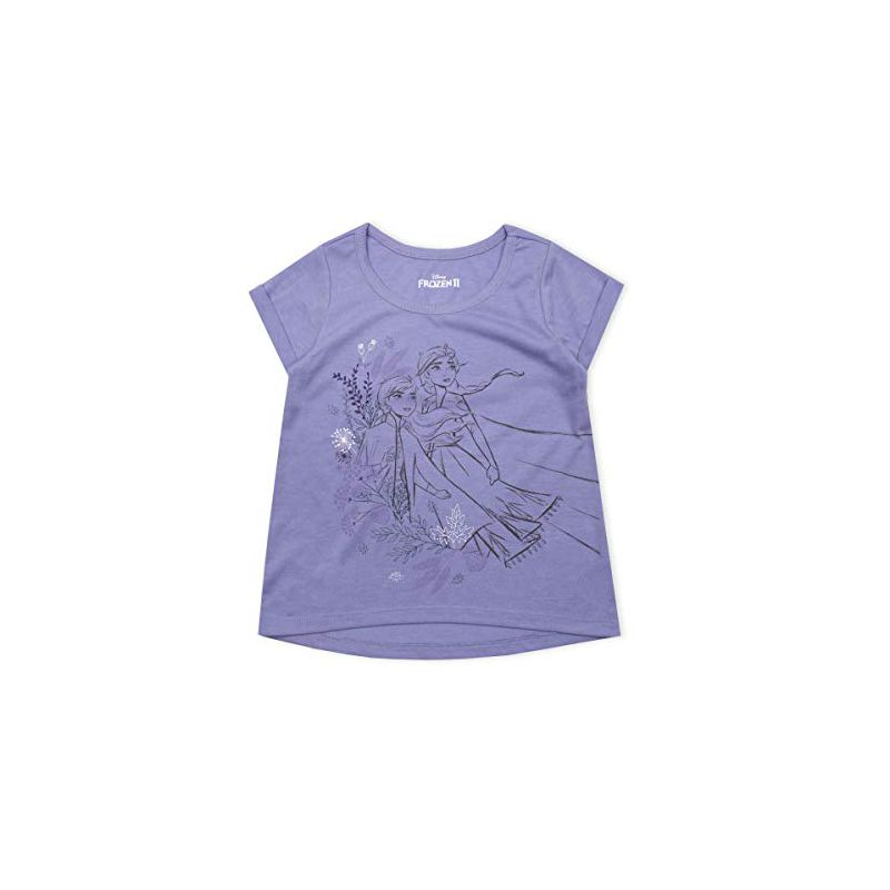 Disney Girl's 3-Pack Anna and Elsa Fearless Short Sleeve A-Line Frozen II Tee Shirts for Toddler, 4 of 5