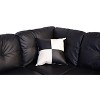 VYNXARIA 3 PC Sectional Sofa Set, (Black) Faux Leather left-Facing Sofa with Free Storage Ottoman - 4 of 4