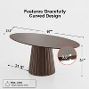 Spassway 67"L*33.5"W Oval Oak Wood Dining Table with Pedestal Modern Kitchen Table with Solid Wood Leg for Seats 6 - 4 of 4
