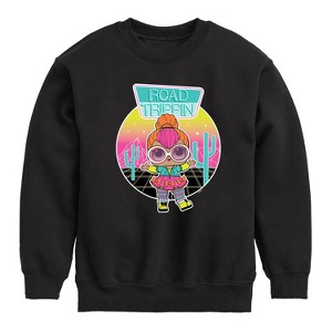 Boys' - LOL Surprise! - Neon Qt Road Trippin Graphic Long Sleeve Fleece Sweatshirt - 1 of 4