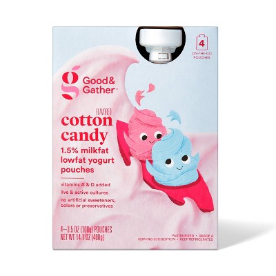 Cotton Candy Lowfat Kids&#39; Yogurt - 4ct/3.5oz Pouches - Good &#38; Gather&#8482;_2