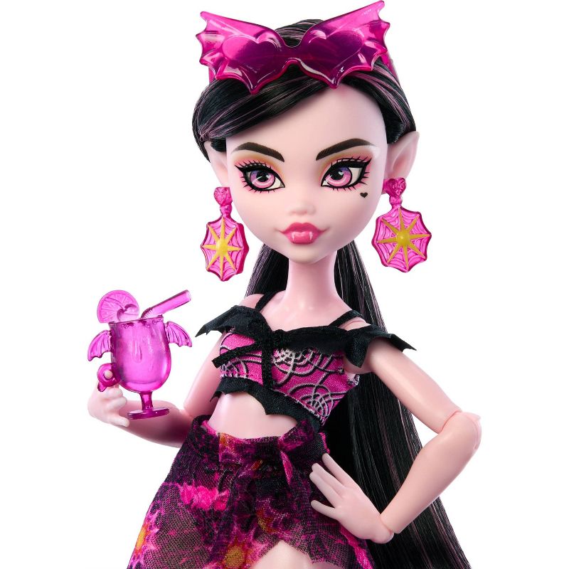 Monster High Scare-adise Island Draculaura Fashion Doll with Swimsuit &#38; Accessories, 3 of 7