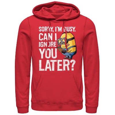 Men's Despicable Me Minion Ignore You Later Pull Over Hoodie