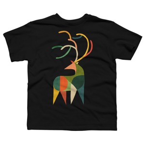 Boy's Design By Humans Geometric deer By radiomode T-Shirt - 1 of 2